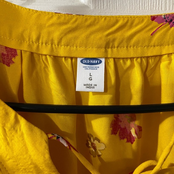 NWT OLD NAVY YELLOW FLORAL PRINT DRESS. Sz XL. - Picture 7 of 8